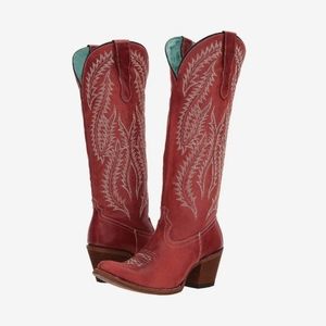 Women's Corral Red Old Habits Boots Size 9.5